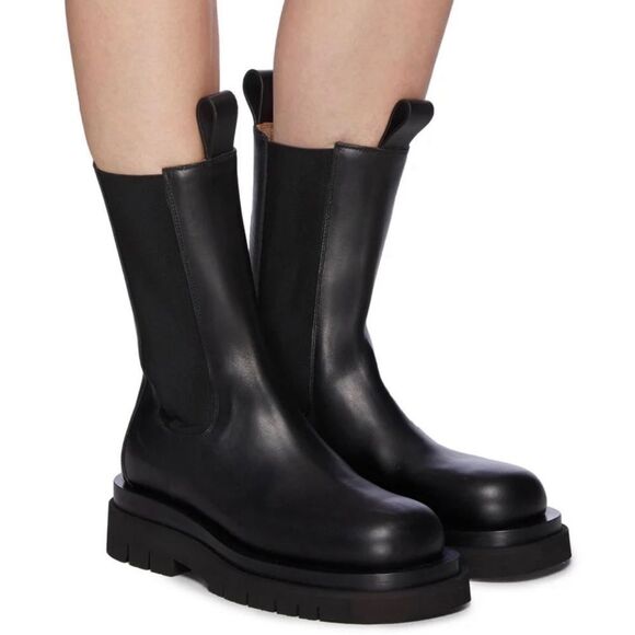 Bottega Veneta Lug Sole Leather Chelsea Boots size 38.5 - Picture 2 of 16